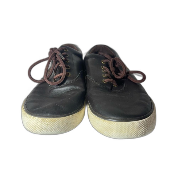 Polo brown leather sneakers size 12D insoles are missing -cotton shoelaces - Picture 6 of 6